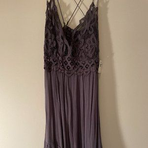 Charcoal Free People Lace Dress
